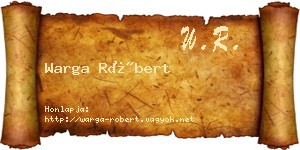 Warga Róbert névjegykártya